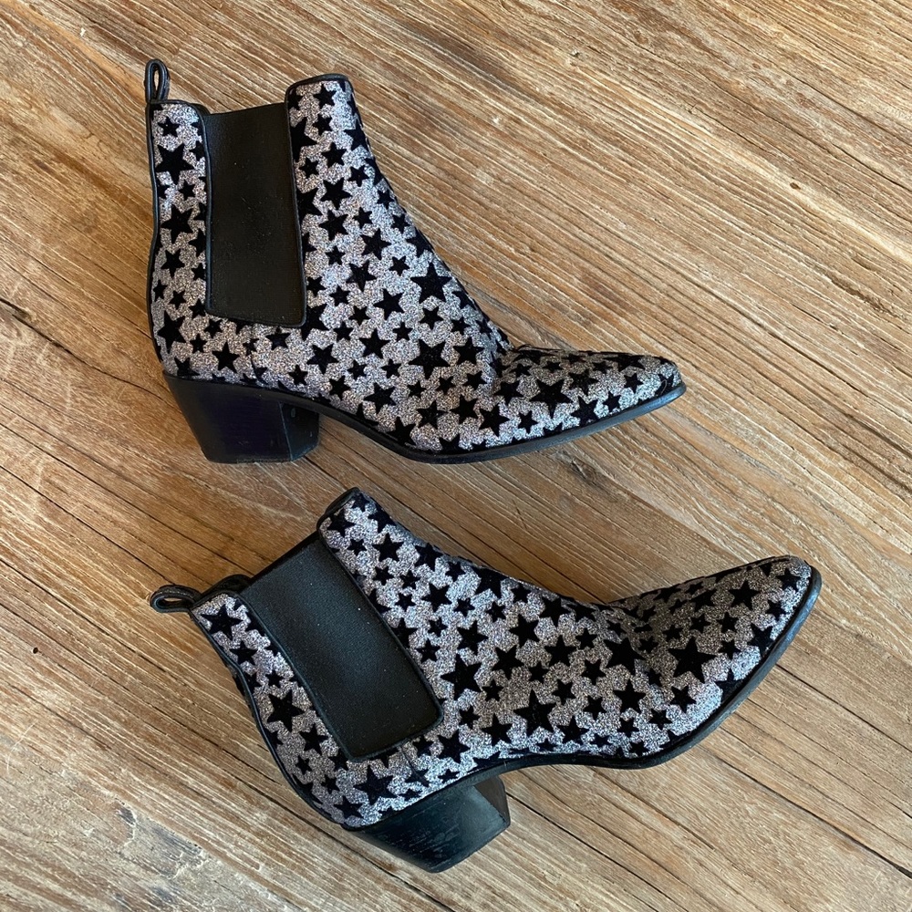 Saint Laurent Glitter Star Boots size 35.5